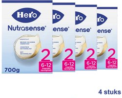 Hero Nutrasense Classic 2 (6-12 Maanden) - Opvolgmelk - Flesvoeding - met Melkvet - Palmolievrij - 4 x 700 gram