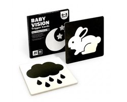 0 tot 3 / Baby ziet ontwikkel Kaarten (20 stuks) - Hoog Contrast - Montessori speelgoed - Zwart/wit baby kaarten - Educatie kaarten - Visuele stimulatie - Met veilige soja-inkt