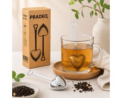 Pradeo Thee Infuser Hartje - Set van 2 - RVS Theezeef