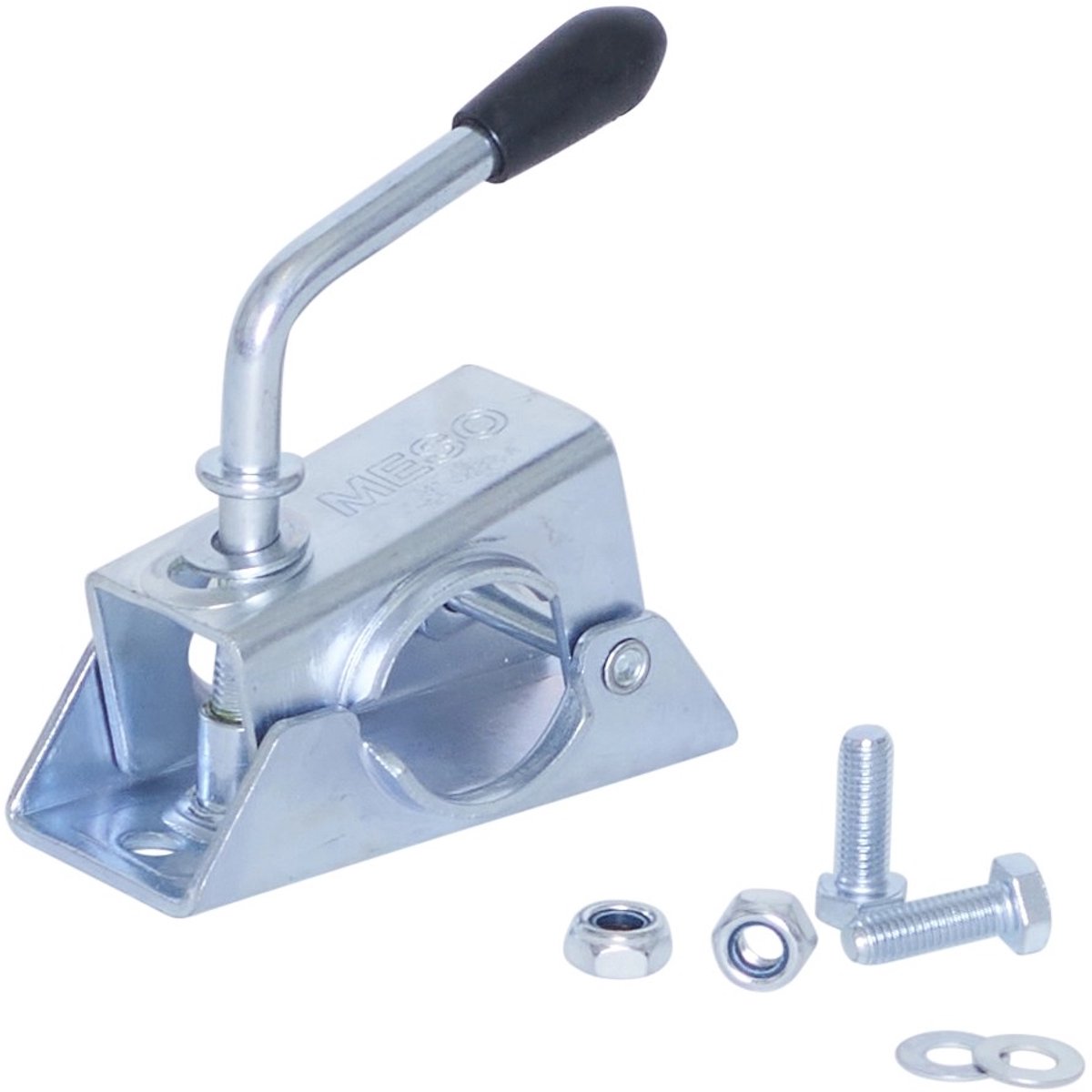 MESO Klem voor Neuswiel - Ø 48 mm - Inclusief bouten en moeren - Voor ongeremde dissel - Voor aanhanger, caravan of trailer - Neuswielklem