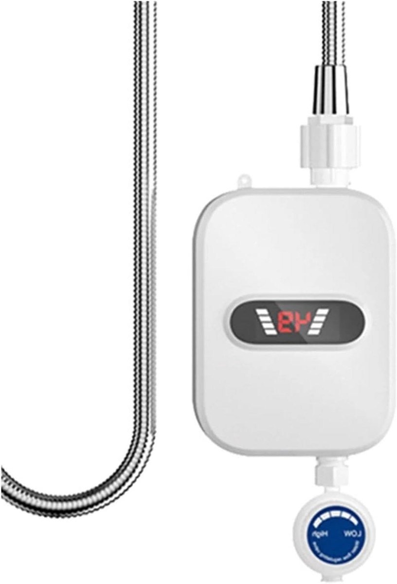 Directe Waterverwarmer - Doorstroomboiler Tankloos - Direct Warm Water - Snelle Verwarming 3 Sec - 3500W - Zwart
