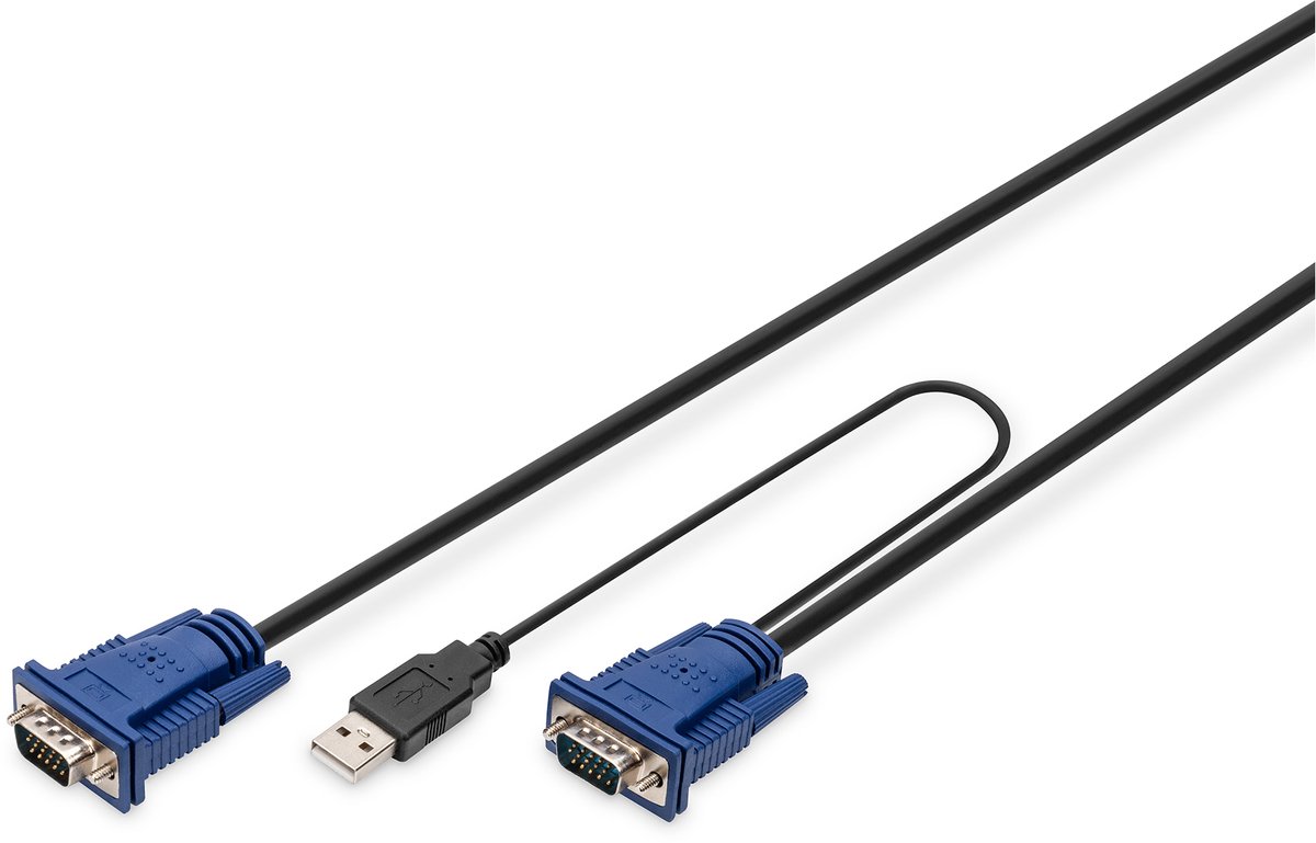 DIGITUS Octopus - Toetsenbord  video  muis (TVM) kabel