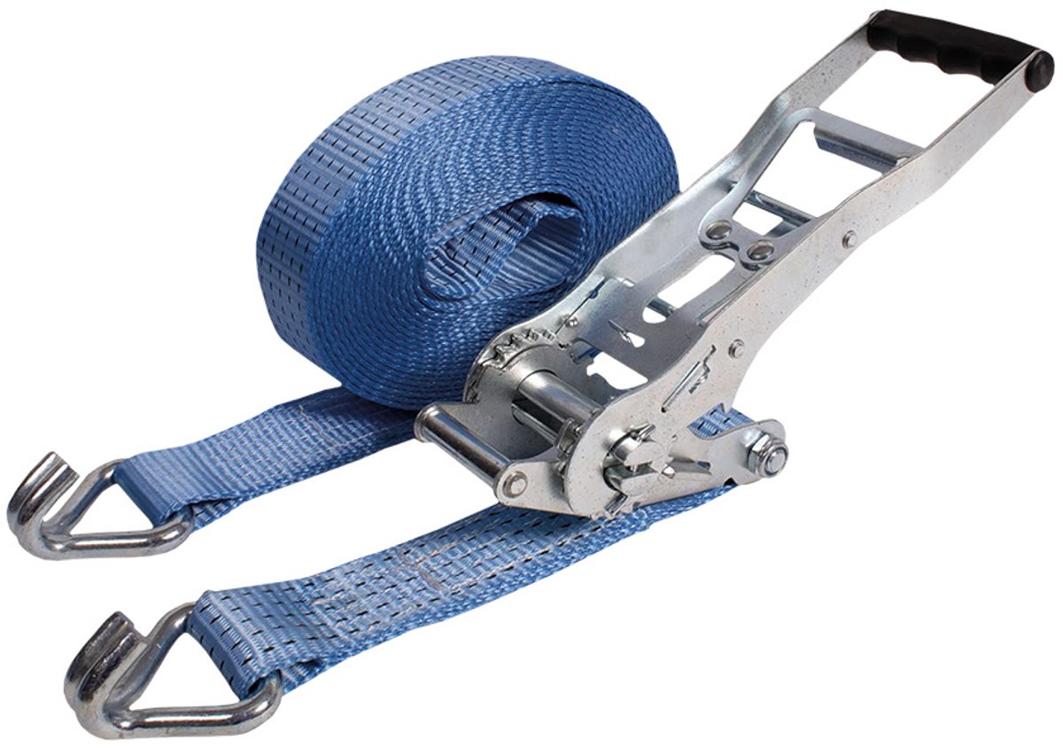 KingSize | Spanband 50mm - 9 meter - 5T - 2-delig met ergo ratel blauw