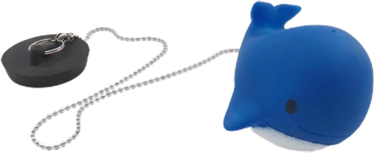 Drijvende Badstop - Afvoerstoppen Rubberen - Badkamer Afvoer - Lange Ketting - 42-45 mm - Wit
