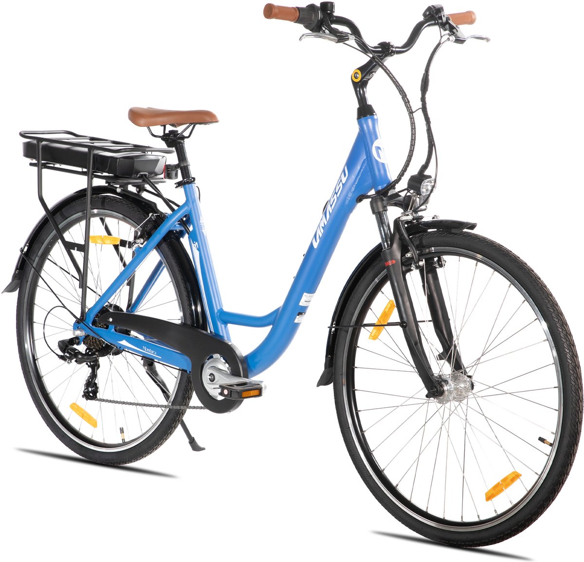 HILAND Montura Elektrische Stadsfiets 28 inch - E-bike Commuter Unisex - 250W Motor - 36V 10.4Ah Accu - 7 Versnellingen - Aluminium Frame