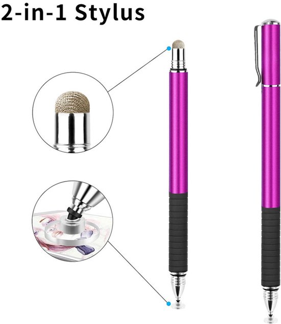 Tablet Pen voor Alle Tablets -1 Stuks - Silicone Touch Screen Pen - Stylus Pen - Compatibel met Alle Tablets en Mobiele Telefoons -Styluspen - Tablet pen - Smartphone - Tekentablet - Touc -Universele Stylus Pen Met 2 Verschillende Tips — afbeelding 4