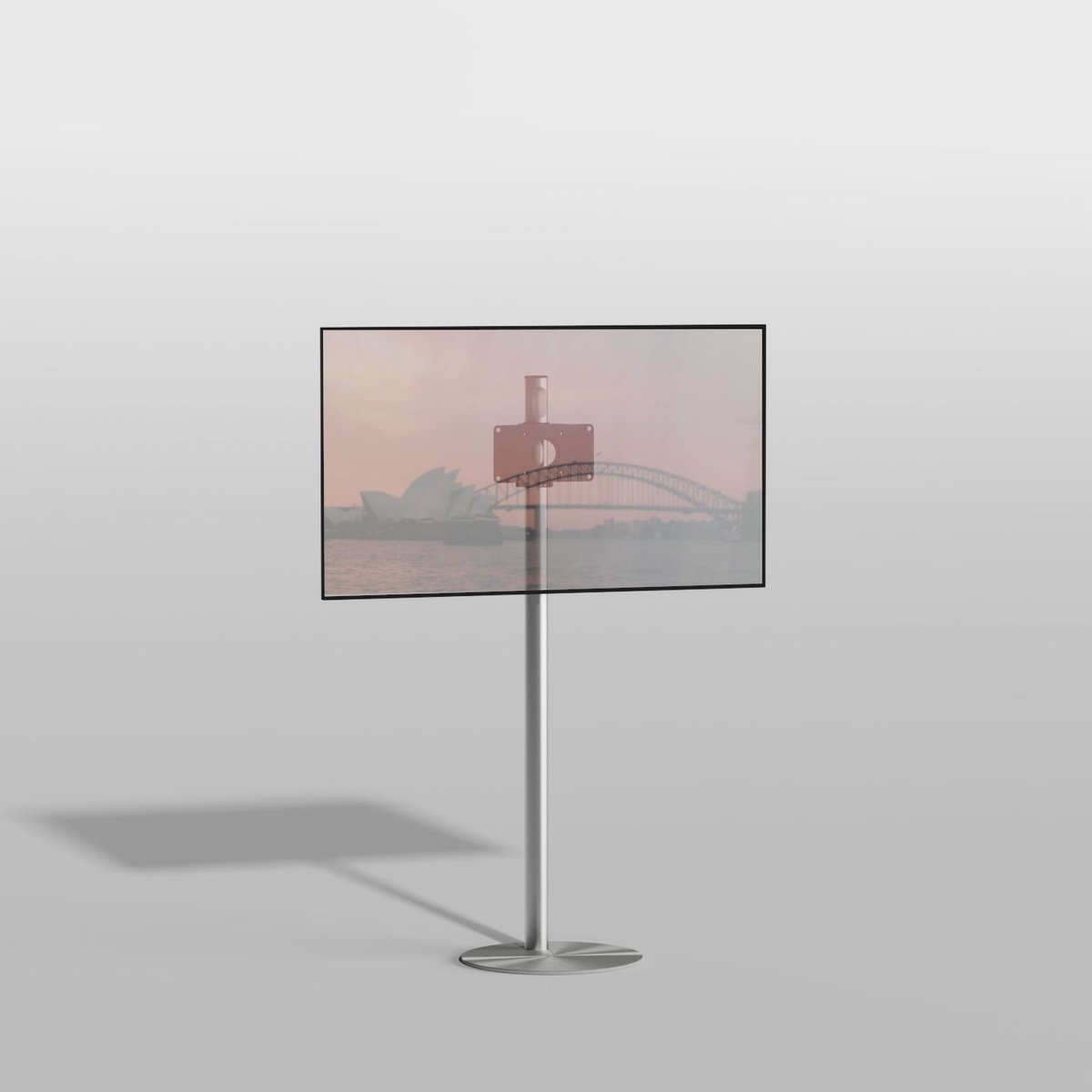 TV vloerstatief Gate 120 Design Tv standaard Trendy geborsteld RVS 19-40” - VESA 200x100