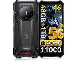 DOOGEE S300 Plus Robuuste smartphone 5G - 6.78 inch FHD+ 120Hz - 48GB RAM - 1TB ROM - 11000mAh 120W - Android 16 - 200MP+36MP Camera - Outdoor Smartphone IP68/IP69K - Dual Sim Telefoon - NFC GPS - Zwart