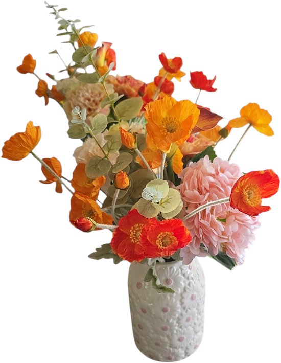homEdge Kunstroos, kunstbloemen van schuim met stengel voor thuisdecoratie, bruidsboeketten, feesten, tafelversiering, jubilea, 25 stuks, wit