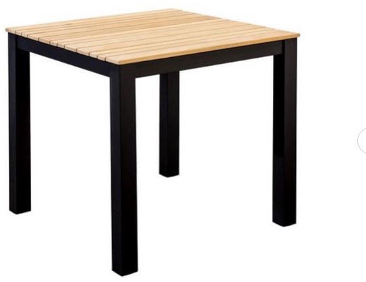 Yoi - Arashi dining table 76x76cm. alu black/teak