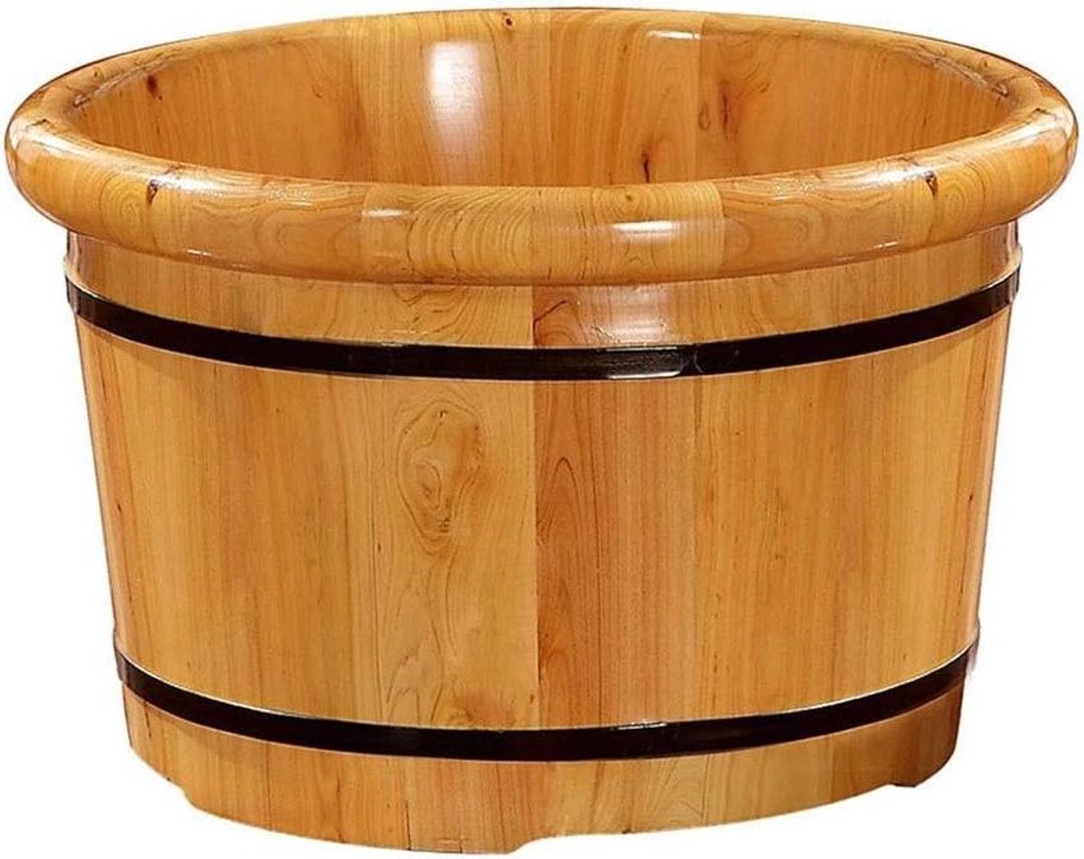 Houten Voetbad - Voetenbad Vat - Ontspanning Thuis - Massief Hout - 42x24 cm - Natuurlijk Hout