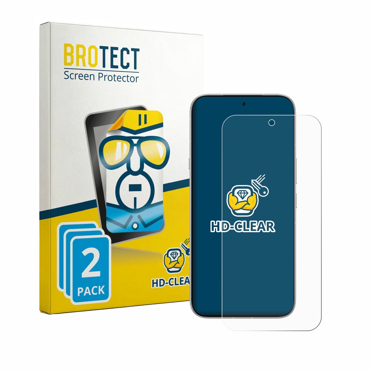 BROTECT - Screenprotector voor Infinix Note 60 - Folie Beschermfolie transparant 2 Stuks