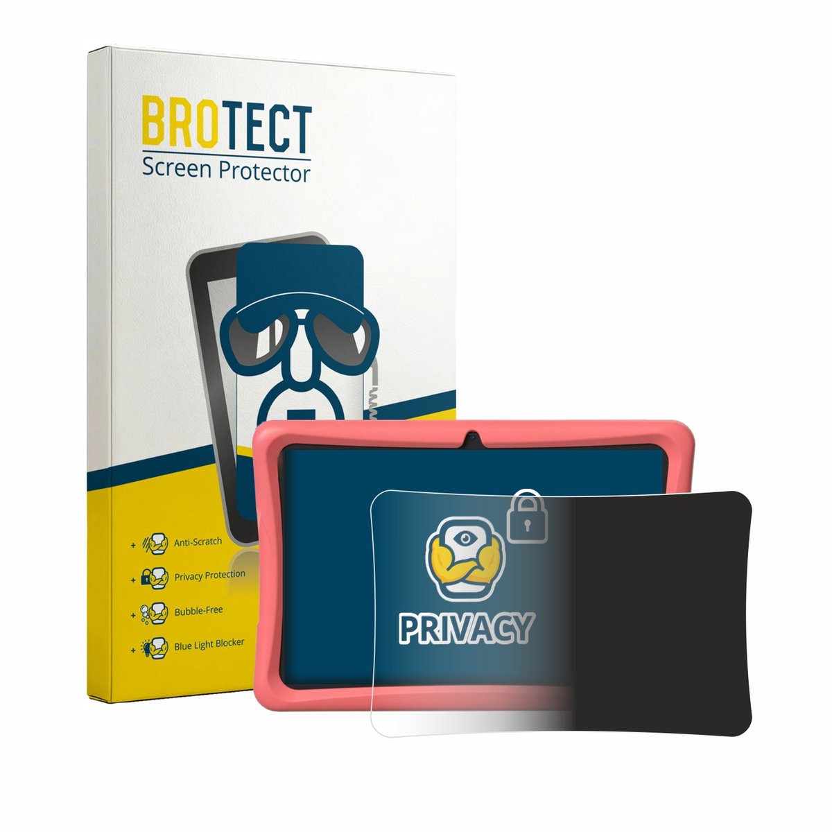 BROTECT - privacy screenprotector voor Tabwee K10 - Folie Beschermfolie Blauwlichtfilter
