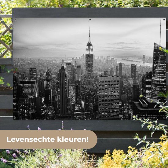 Décoration murale Impression photo New York City noir et blanc - 180x120 cm - Affiche jardin