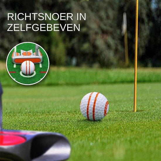 Golfballen Oefen - Trainingsballen Golf - Golfspel Verbeteren - Oranje Lijn Correctie - 43 cm Diameter - Oranje — afbeelding 2