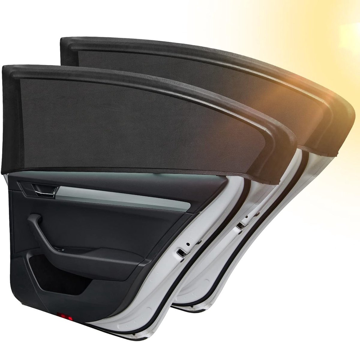 Zonneschermen voor Baby's en Kinderen, 2 Stuks Auto Zonneschermen met UV-bescherming, Universele Raamdecoratie voor Auto's, Achterruit en Zijruiten voor Kinderen en Huisdieren