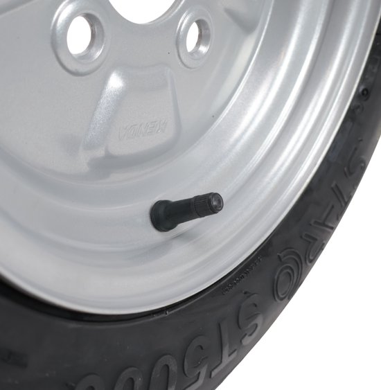 Roue complète 10 pouces - Pneu 4.50-10 + jante - Pas Opel: 4x100 - 400 kg - 6PR - Diamètre moyeu 60 mm