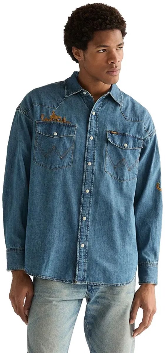 Wrangler Western Overhemd Met Lange Mouwen S Man Trail Blaze