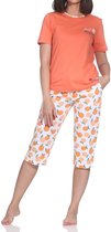 Normann dames capri shortama korte mouw Peachy design ook in grote maten