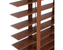 Jaloezieën Imitatiehout - Houten Blinds - Privacy aanpassen - 50mm Lamellen - 45x150 cm - Donkerbruin