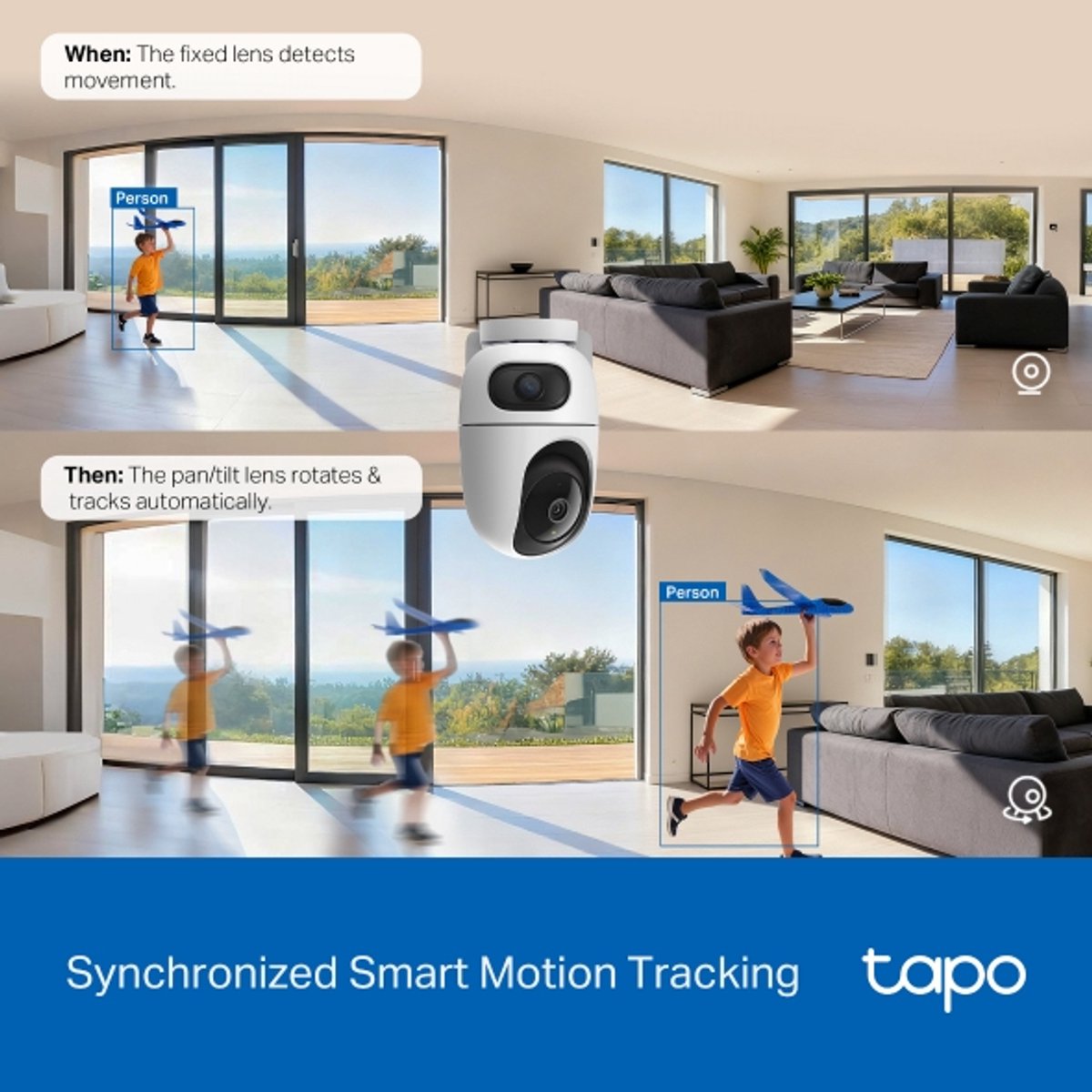 TP-Link Tapo C245D Bolvormig IP-beveiligingscamera Binnen 2304 x 1296 Pixels Plafond/muur