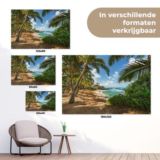 Affiche exotique Kuau Cove Beach située sur Hawaii Garden 120x80 cm - Toile de jardin / Toile d'extérieur / Peintures pour l'extérieur (décoration de jardin)