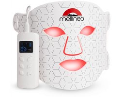Mellineo LED Masker – Professionele Lichttherapie voor Huidverjonging met Red Light Therapy - huidverjongingsapparaat gezicht - rood licht therapie - infraroodtherapie - collageen masker - LED Gezichtsmasker