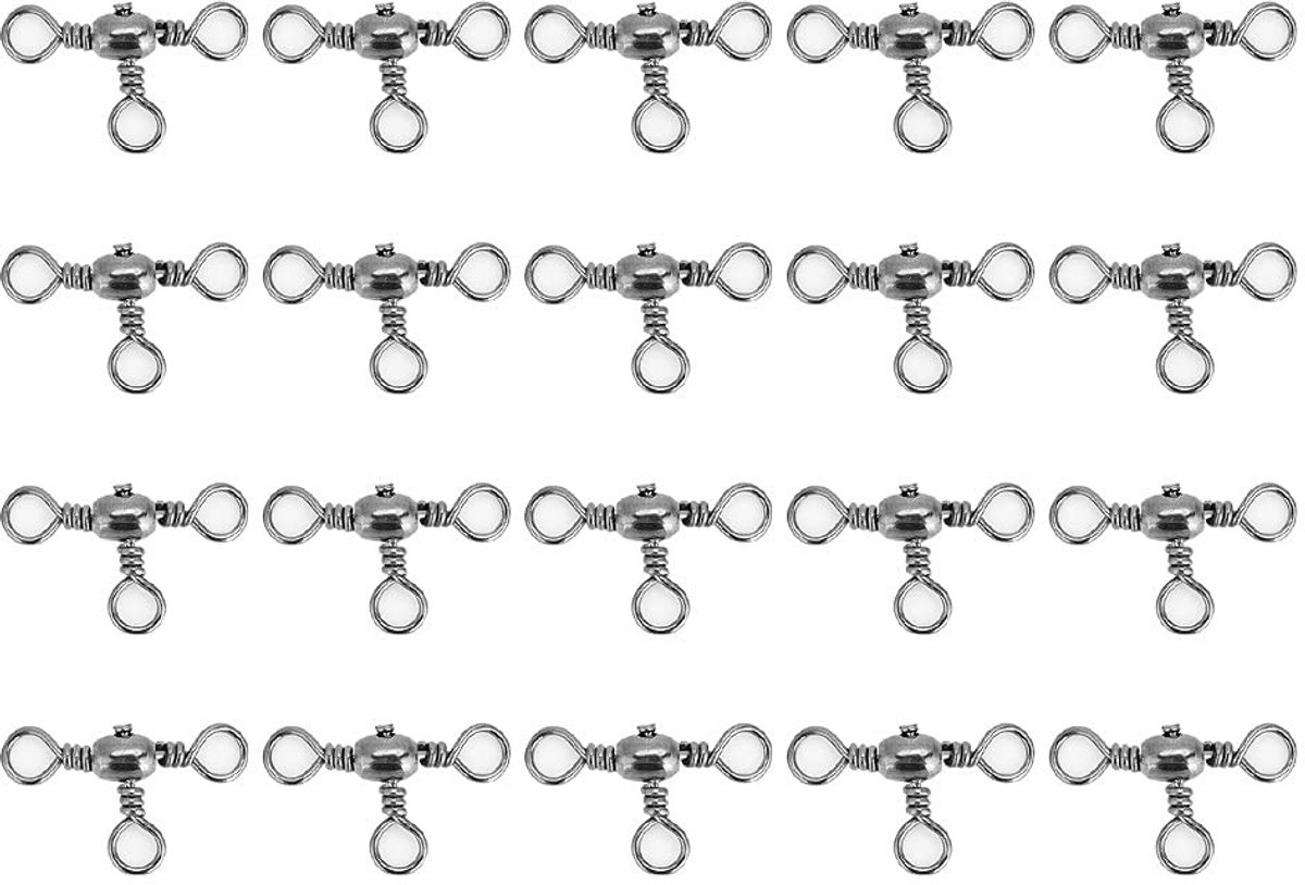 ZEYNOMAX- Visverbinder 20 Stuks - Roestvrij Staal/Koper - Schokbestendig - Drievoudige Ontwerp - Duurzaam - Antislib Bescherming - Visconnector