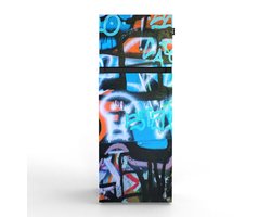 NUNKI MEDIUM-FGRA / Dubbel-Deurs Koelkast, E Klasse, 206l, Graffiti, Satin (FRONT only)
