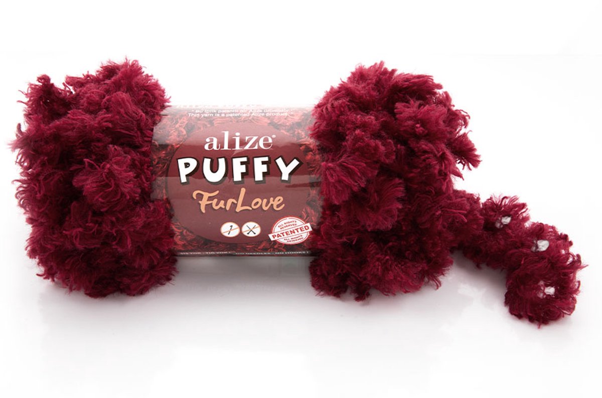 Alize Puffy Fur Love - 107 - Cherry - 100 gram