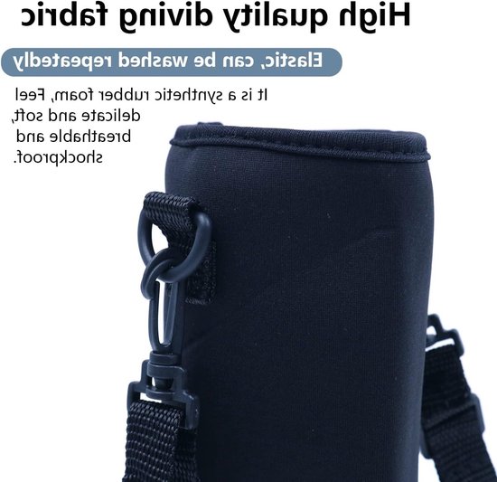 2x Waterfles Tas Geïsoleerd met Schouderriem voor 1 Liter Flessen — afbeelding 5