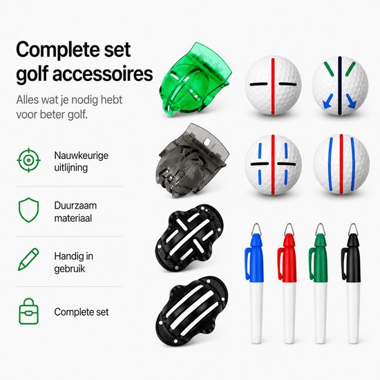 BOTC Golf Accessoires - Golfbal marker - Stift - Markeren - Zwart van Merkloos — afbeelding 5