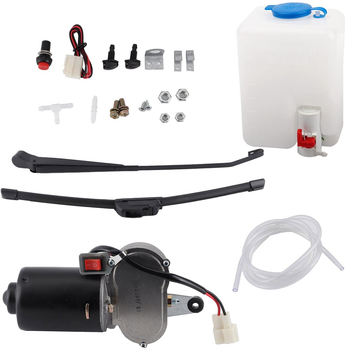 SMOAKEZ - Elektrische Ruitenwisser Kit - Complete Set - Eenvoudige Montage - Betere Zichtbaarheid - Inclusief Waterfles...