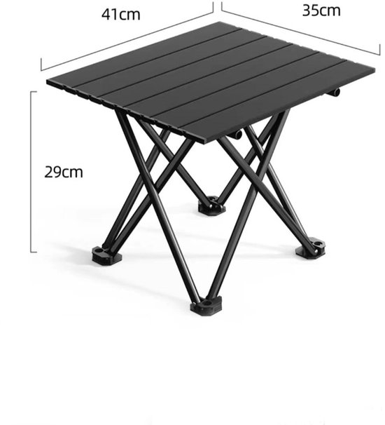 Lichtgewicht draagbare kampeertafel inklapbaar 41x35x29cm compact opbergen geschikt voor wandelen rugzakreizen strandpicknick buitenactiviteiten — afbeelding 2