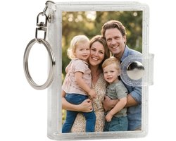 Ainy - Sleutelhanger foto liefde met sleutelringen | Baby fotoboek | geluksbrenger | foto album insteekalbum | mini fotolijst | pasfoto lijstjes | fotoalbum auto sleutelhangers volwassenen & kinderen accessoires | Moederdag cadeautje voor mama