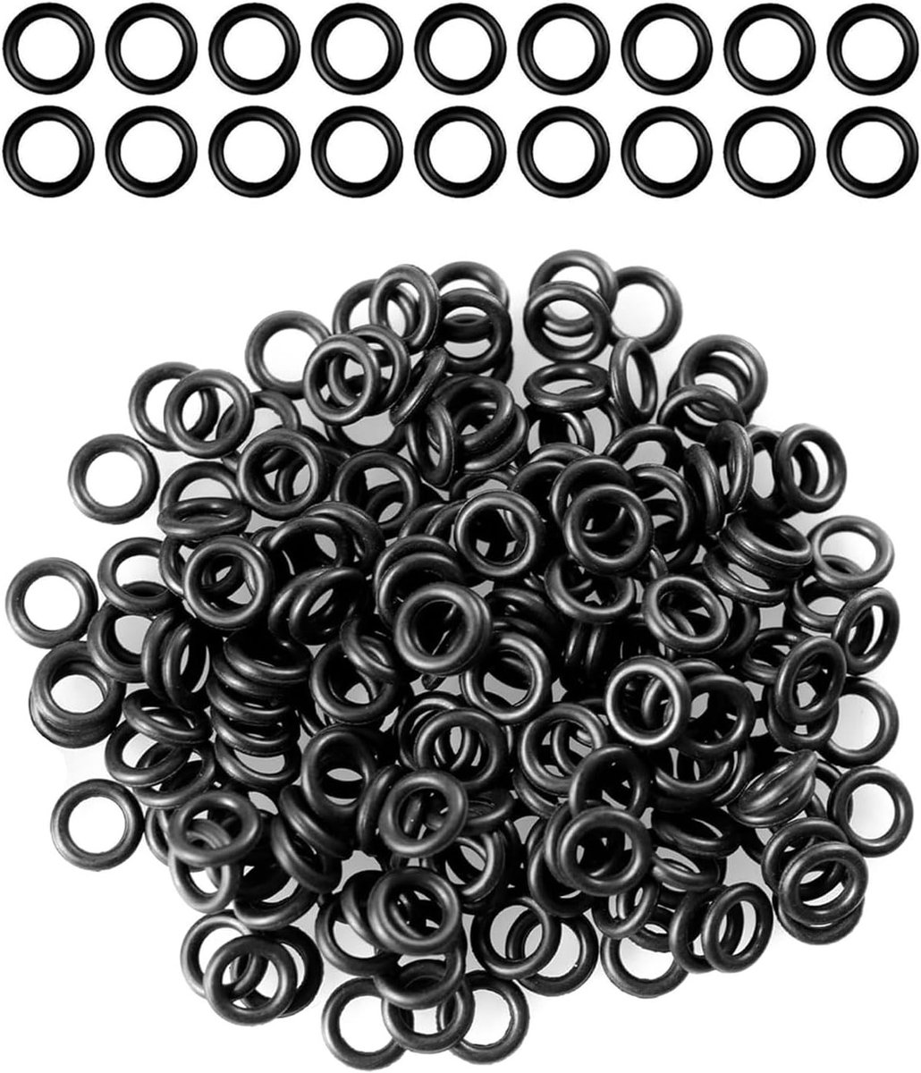 Rubberen ringen - O-ringen - Dartaccessoires - Antislip bevestiging - 200 stuks - Zwart