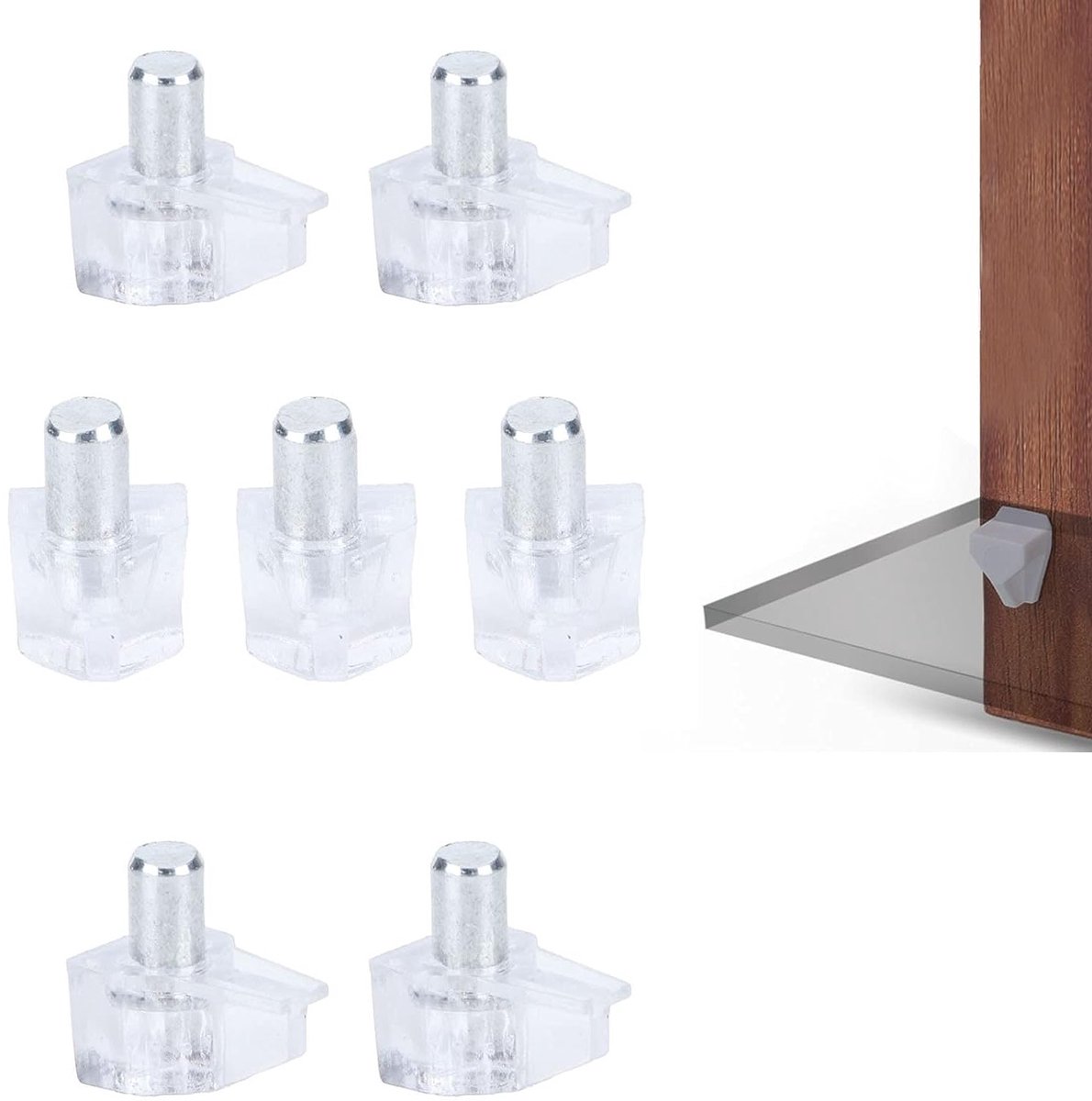 Transparante Plastic Shelf Support Pins - 50 Stuks voor Boekenkasten, Kasten en Meubels - Stevige Planksteunen voor Optimale Opbergruimte