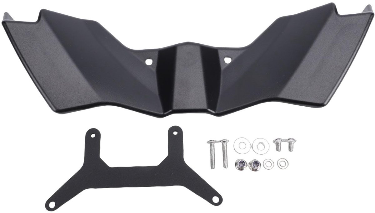 VLEMICO- Motorvoorspoiler Vervangingsset - Onderste Kuip Winglet - CB1000 Hornet 2025/2026 - Zwart ABS - Montage Zonder Boren - Nauwkeurige Pasvorm - Voorspoilerkit