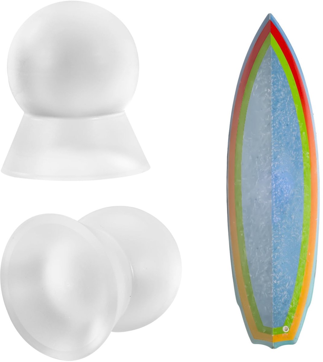 SMOAKEZ- Surfboard Wax Verwijderaar 2 Stuks - Ergonomische Schraper - Snelle Reiniging - Surfaccessoires - Transparant Acryl - Compact 4,5x4 cm