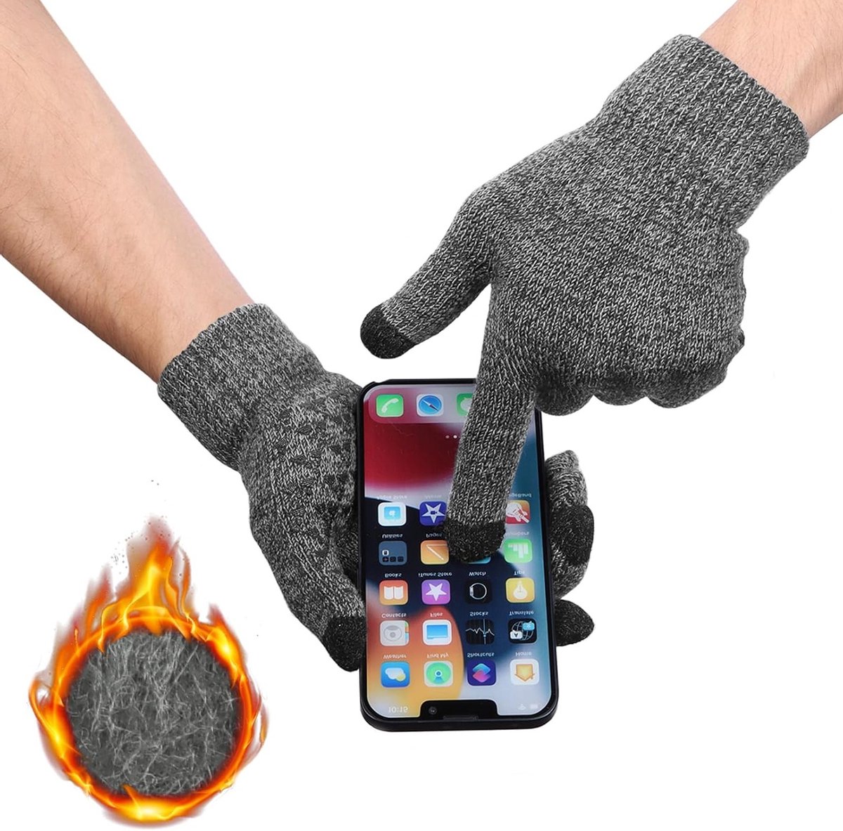 Warmtegevende winterhandschoenen voor mannen en vrouwen, touchscreen geschikt, ademend en comfortabel
