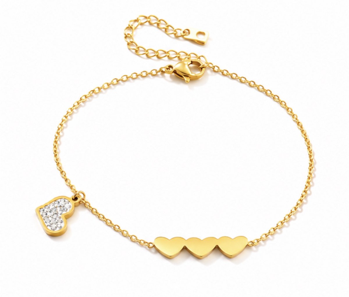 Armband - Goudkleurig- verguld - dames - Vrouwen - feest sieraden - verjaardag cadeau - cadeau - vakantie