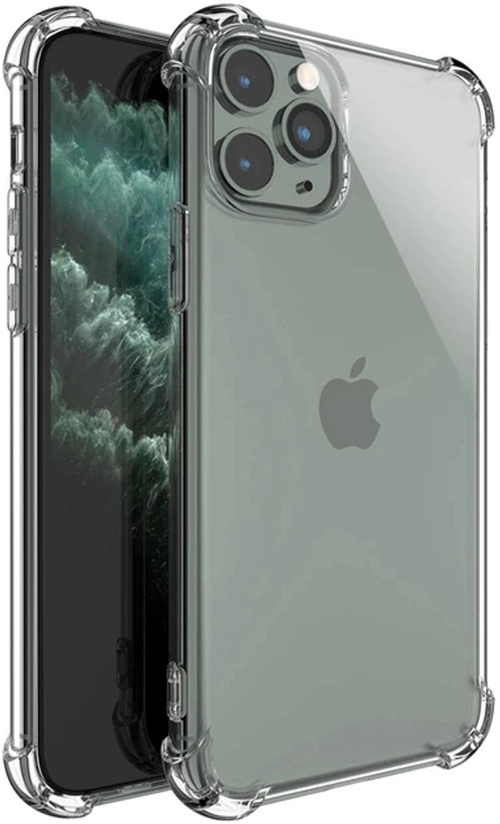 Geschikt voor iPhone 12 Pro Max bumper case hoesje TPU + acryl - transparant