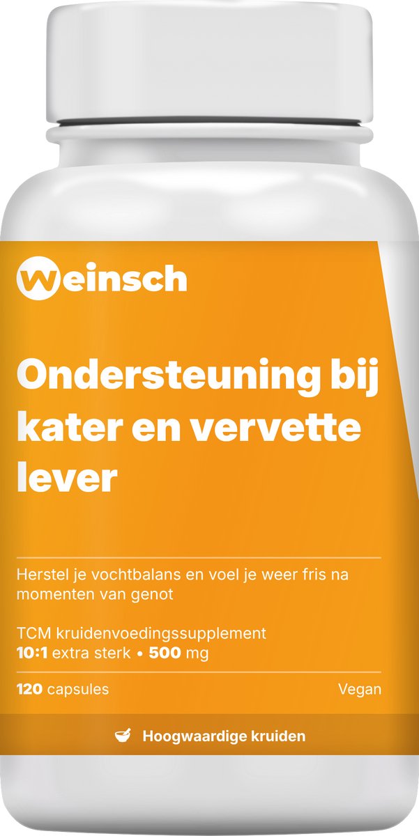 Weinsch Ondersteuning bij kater en vervette lever (Ge Hua Jie Cheng Pian) | 10:1 extra sterk | 500mg | 120