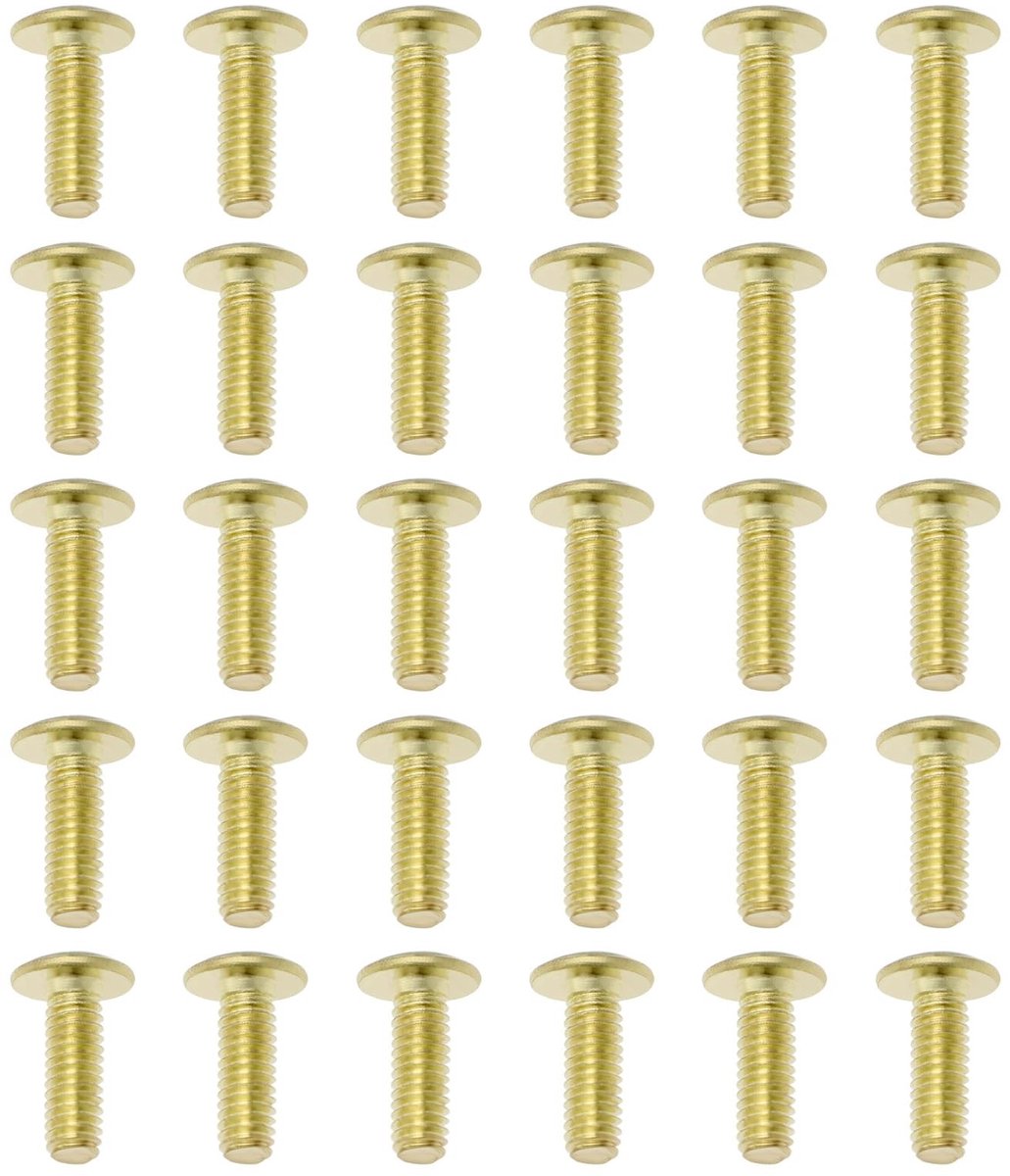Dailygoods- Bevestigingsschroeven 30 Stuks - M4 Schroeven 12 mm - Messing Schroeven - Cross Pan Hoofd - Geschikt voor Meubels - Corrosieweerstand