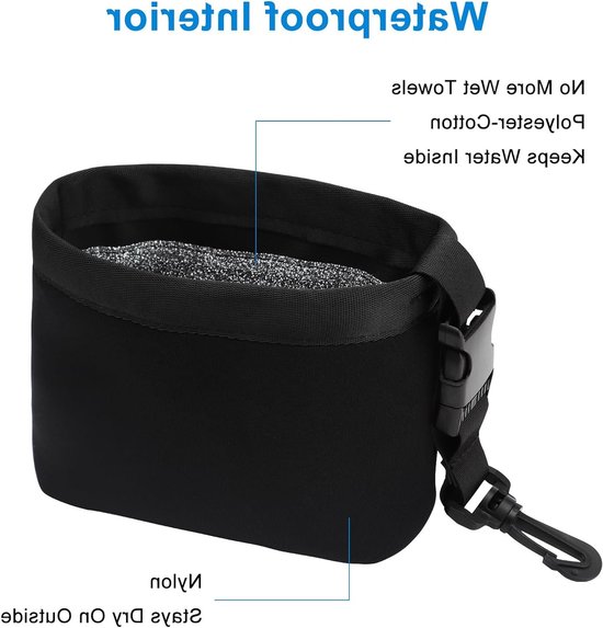 Golf Ball Cleaning Bag - Waterdichte tas - Met afneembare clip - Voor optimale balreiniging - ShopVlot van GOLF — afbeelding 2