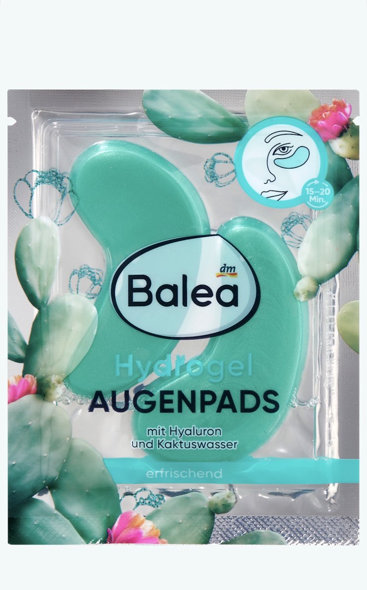 Balea Ogenpads Hydrogel Kaktuswater | 3 x 1 paar