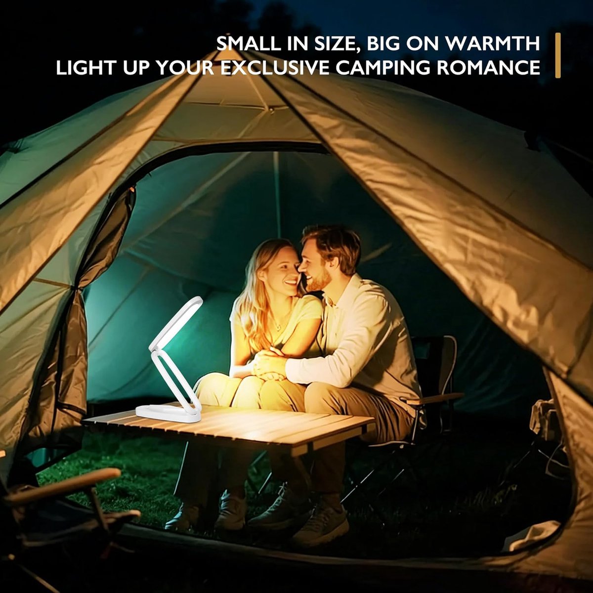ZVD Wit oplaadbare bureaulamp – Compacte, draadloze LED-leeslamp op batterijen voor kantoor en thuis; opvouwbaar en draagbaar, dimbaar met 3 kleurtemperaturen en instelbare helderheid. — cadeau in Gadgets - foto 3