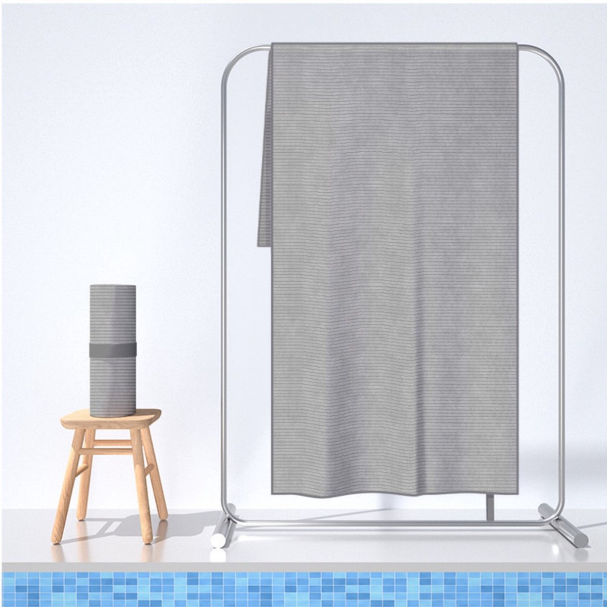 Badhanddoek – 60 x 80 cm – Zweetabsorberende handdoek – Draagbare handdoek – Sport-handdoekSneldrogende-vochtabsorberende handdoek - Sneldrogend en vochtafvoerend -geschikt voor sport, wandelen, reizen en meer.