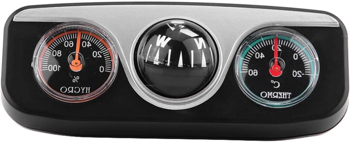 Multifunctionele Navigatiekompas met Thermometer en Hygrometer voor Auto en Vrachtwagen - Ideaal voor Buitenactiviteiten en Reisgebruik