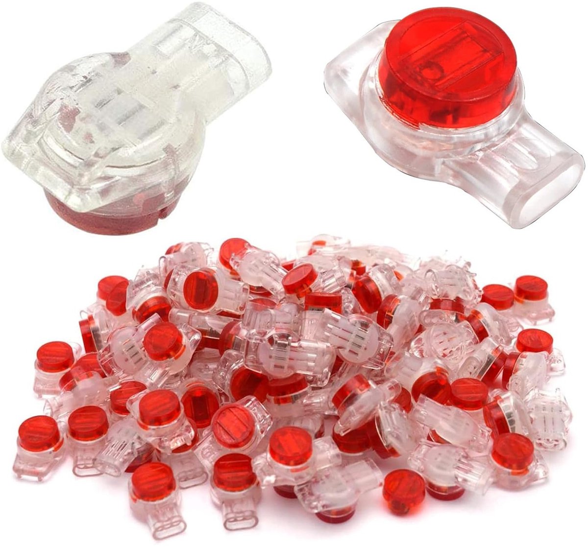Slot UR Plug Phone Line Jack Bundel - 3 Poorten / 3 Kern Set van 50 Stuks (Rood) voor Telefoonverbindingen en Netwerkinstallatie